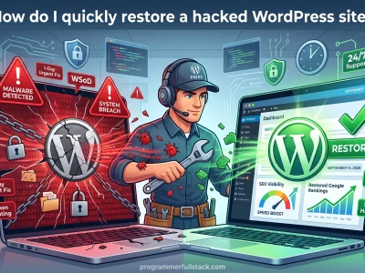 How do I quickly restore a hacked WordPress site?